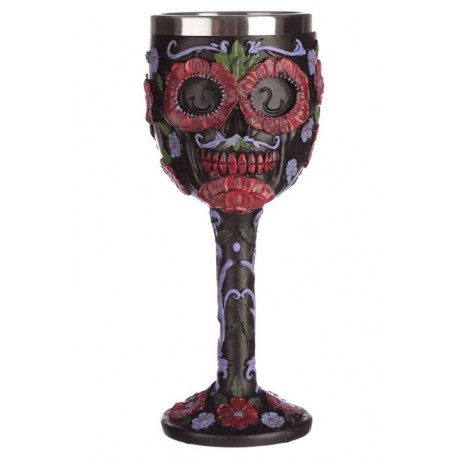 Cup Deluxe Skull Day of the Dead Black