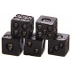 Set de Dados Negros con Calaveras