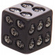 Set de Dados Negros con Calaveras