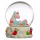 Bola de Nieve Unicornio Navidad