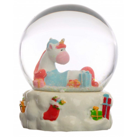 Bola de Nieve Unicornio Navidad