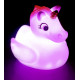 Patito de Goma con Luz Unicornio Kawaii