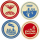 Set of 4 Coasters Stranger Things Silhouette
