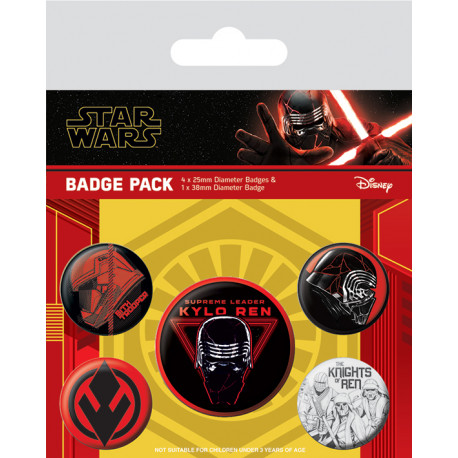 pacote de bottons Star Wars Episódio 9 Sith
