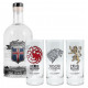 Pack de vodka Game of Thrones com copos Stark, Targaryen e Lannister