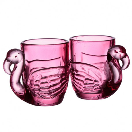 Set 2 Glasses, Pink Flamenco