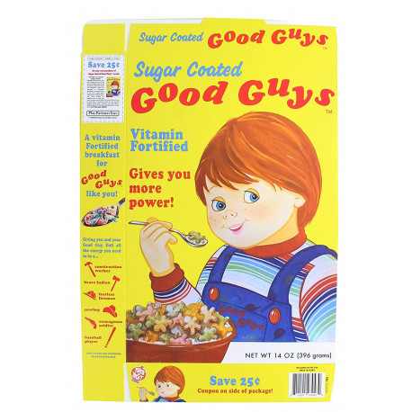 Réplica escala 1:1 Caja de Cereales Good Guys Chucky El Muñeco Diabólico