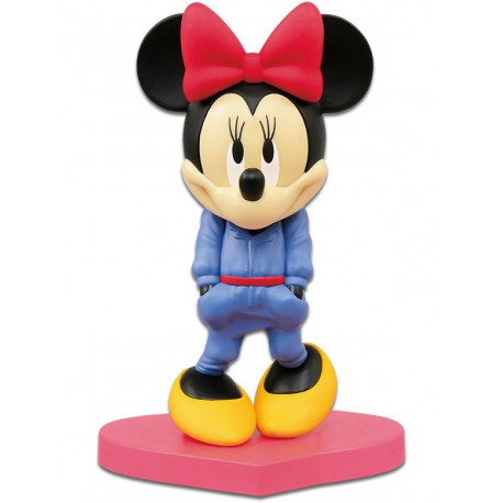 Figura Minnie Banpresto Azul Q Posket Disney 14 cm