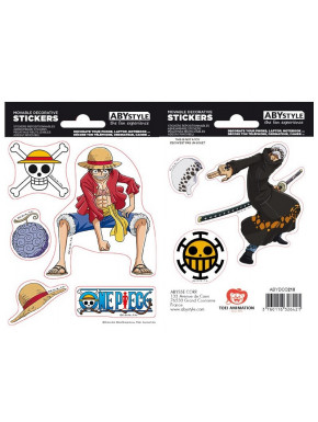 ONE PIECE Pegatinas Luffy & Law