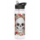 Botella Calaveras y Rosas Bandera
