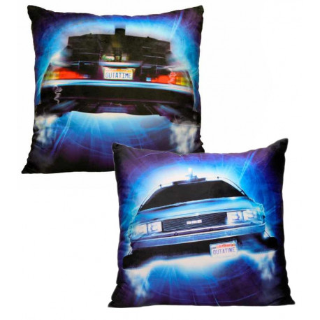 Coussin-Retour vers le Futur Deloreans Route