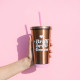 La Vecina Rubia straw cup