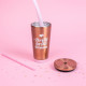 La Vecina Rubia straw cup