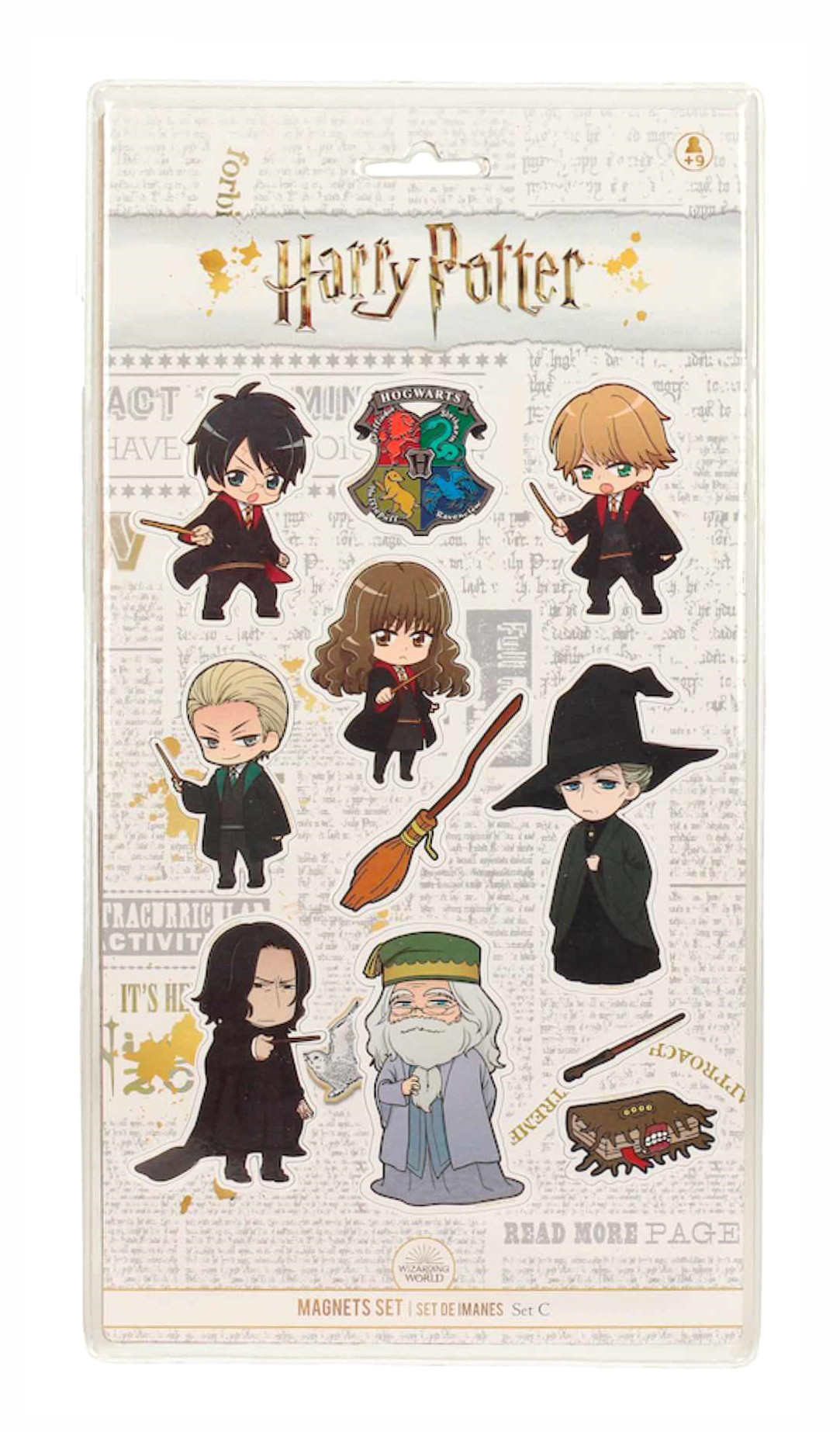 Conjunto de ímanes Harry Potter Kawaii, image size:1083x1846