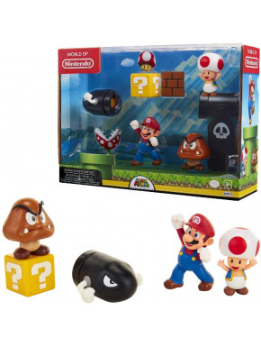 Set de 5 Figuras Super Mario Bros Nintendo 6 cm