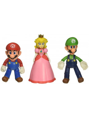 World of Nintendo Pack de 3 Figuras Mushroom Kingdom 10 cm