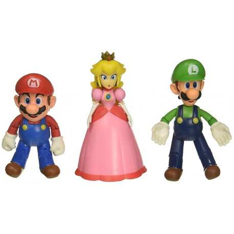 World of Nintendo Pack de 3 Figuras Mushroom Kingdom 10 cm