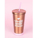 La Vecina Rubia straw cup