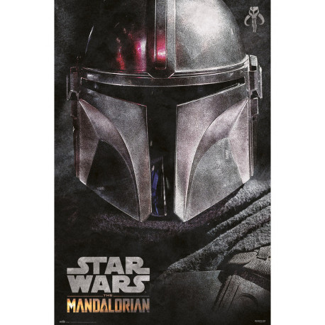 Poster The Mandalorian Star Wars Helmet Logo