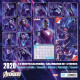 Calendrier mural 2020 Avengers de Marvel