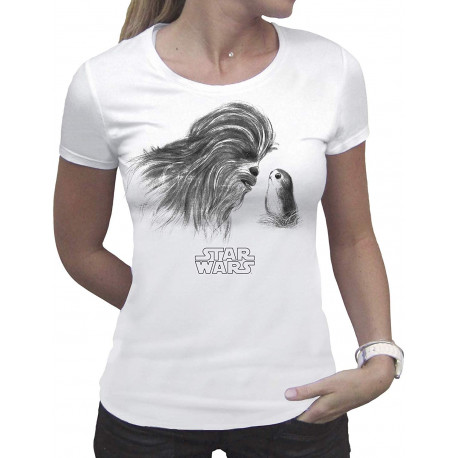 Camiseta Chica Star Wars Chewbacca Porg