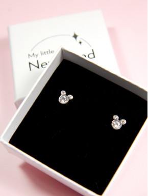 Pendientes de Plata y Circonitas Mickey Mouse Disney