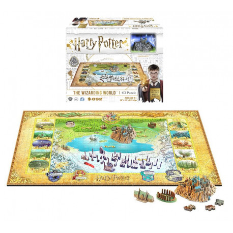 Puzzle 4D Harry Potter Hogsmade Monde Magique de 800 pièces