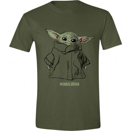 T-Shirt Baby Yoda Sketch The Mandalorian Star Wars