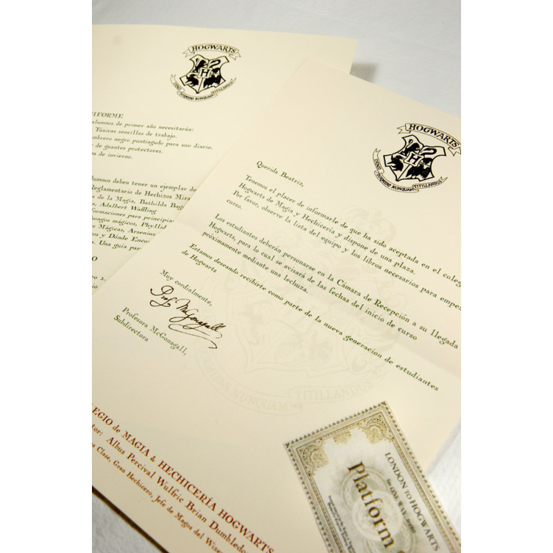 Tu carta personalizada de Hogwarts por solo 12,90 