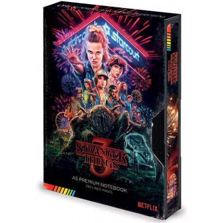 Libreta Premium A5 Stranger Things VHS Temporada 3