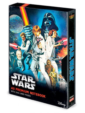 Caderno A5 Star Wars design VHS