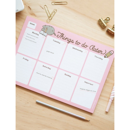 Planificador Semanal Pusheen Things To Do Later