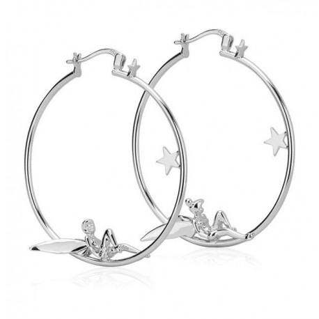 Boucles créoles argent Fée Clochette Disney