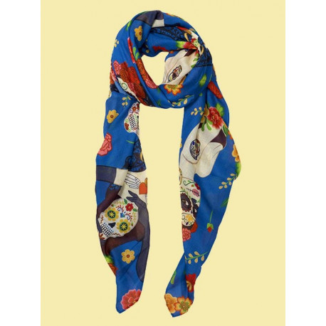 Foulard Gran Dama Azul Doodle