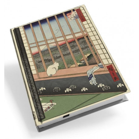 Libreta Campos de Arroz y Festival de Torinomachi de Utagawa Hiroshige