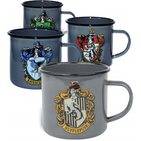 Pack Tazas metálicas casas de Hogwarts Harry Potter