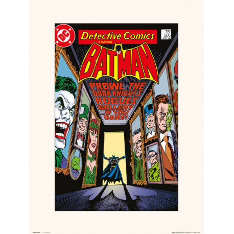 Arte de Batman e vilões da DC Comics 30x40 cm