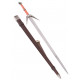 Réplica 1:1 espada de plata superior escuela del Lobo The Witcher III en acero