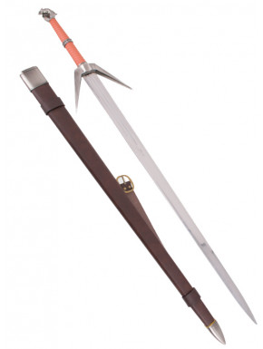 Réplica 1:1 espada de plata superior escuela del Lobo The Witcher III en acero