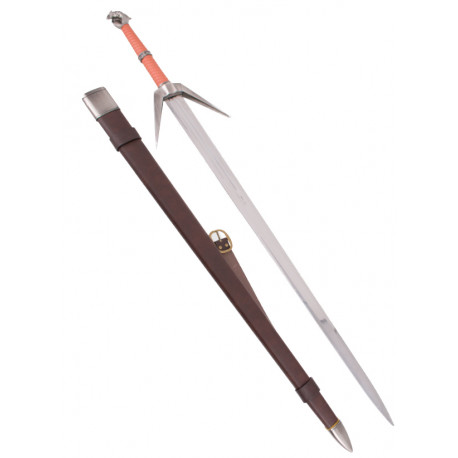 Réplica 1:1 espada de plata escuela del Lobo The Witcher III en acero