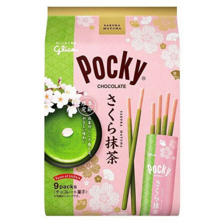 Pocky Sakura y Té Matcha Edición 50 aniversario Glico
