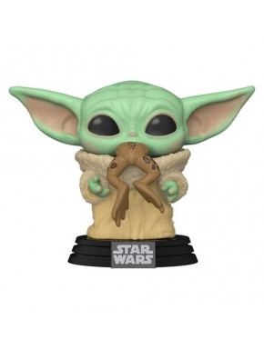Figura Funko Pop! Baby Yoda com rã de The Mandalorian