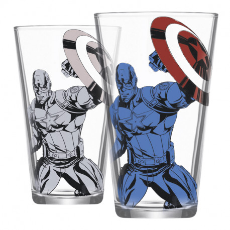 Vaso cambio color Marvel Capitán América