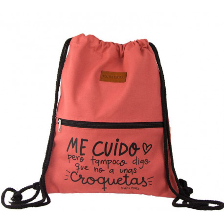 Bolsa mochila cuerda Pedrita Parker diseño Croquetas