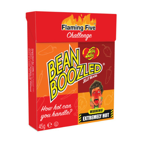 JELLY BELLY BEANBOOZLED FLAMING FIVE CARAMELOS PICANTES CAJA