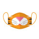 Mascarilla Protectora Reutilizable Tigre Adorable - Grande