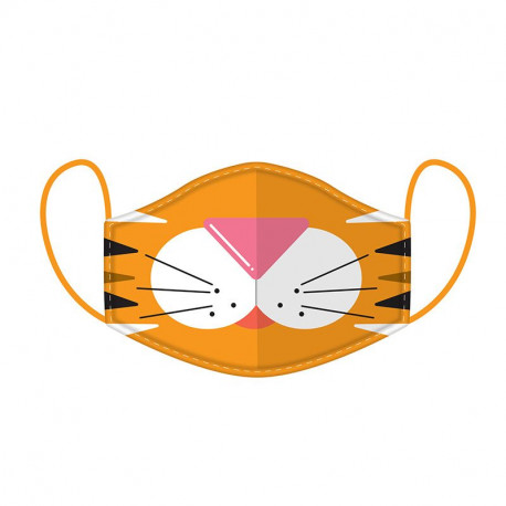 Mascarilla Protectora Reutilizable Tigre Adorable - Grande