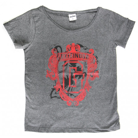 Camiseta chica Harry Potter Gryffindor gris