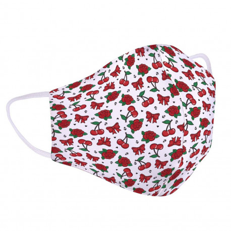 Mascarilla Protectora Reutilizable Cherry Vintage Doodle