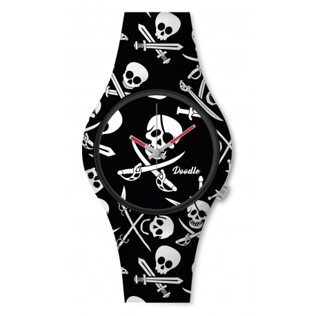 Reloj Black Pirates Skull Doodle